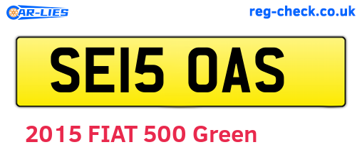 SE15OAS are the vehicle registration plates.
