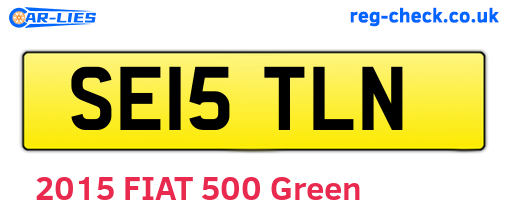SE15TLN are the vehicle registration plates.