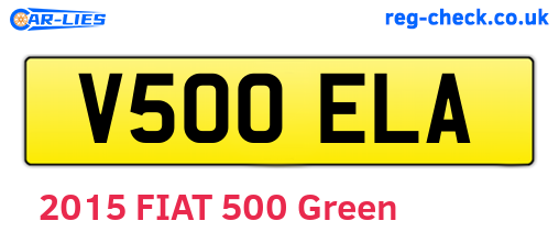V500ELA are the vehicle registration plates.
