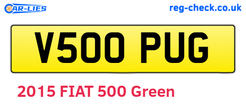 V500PUG are the vehicle registration plates.