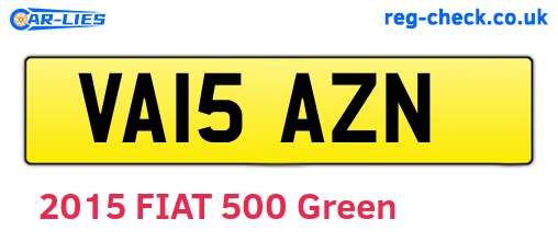 VA15AZN are the vehicle registration plates.