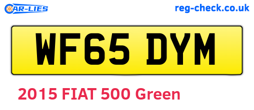 WF65DYM are the vehicle registration plates.