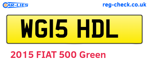 WG15HDL are the vehicle registration plates.