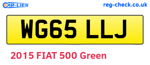 WG65LLJ are the vehicle registration plates.