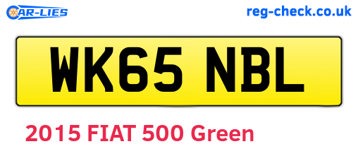 WK65NBL are the vehicle registration plates.