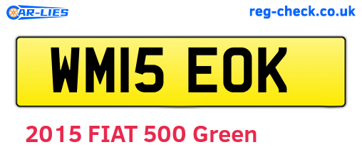 WM15EOK are the vehicle registration plates.