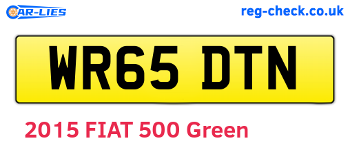 WR65DTN are the vehicle registration plates.