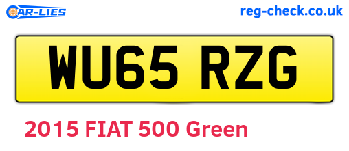 WU65RZG are the vehicle registration plates.