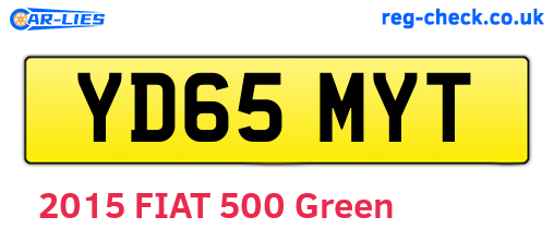 YD65MYT are the vehicle registration plates.