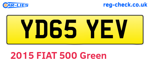YD65YEV are the vehicle registration plates.
