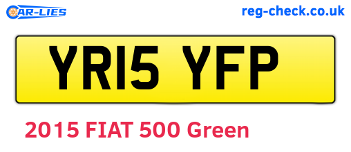 YR15YFP are the vehicle registration plates.