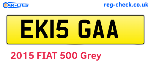 EK15GAA are the vehicle registration plates.