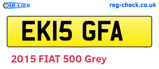 EK15GFA are the vehicle registration plates.