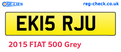 EK15RJU are the vehicle registration plates.