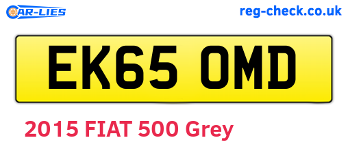 EK65OMD are the vehicle registration plates.