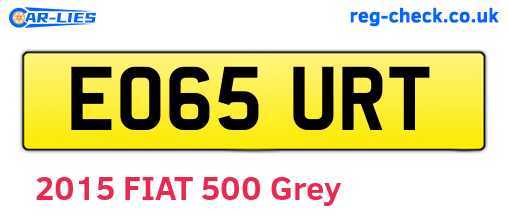 EO65URT are the vehicle registration plates.