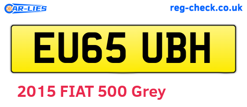 EU65UBH are the vehicle registration plates.