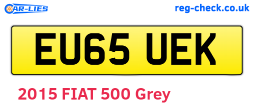 EU65UEK are the vehicle registration plates.