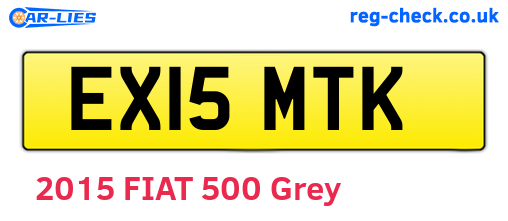 EX15MTK are the vehicle registration plates.