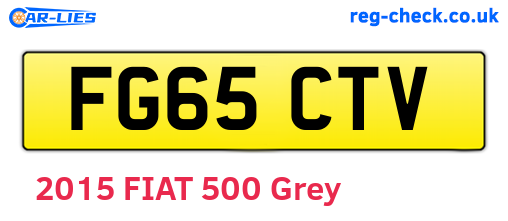 FG65CTV are the vehicle registration plates.