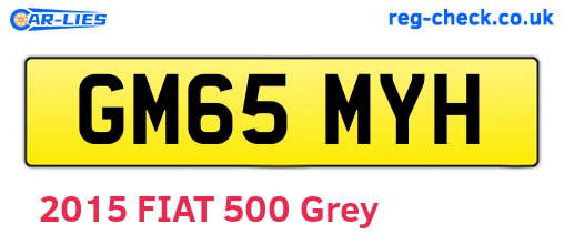GM65MYH are the vehicle registration plates.
