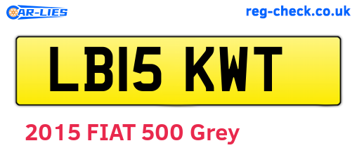 LB15KWT are the vehicle registration plates.