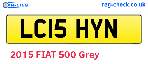 LC15HYN are the vehicle registration plates.