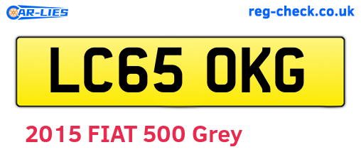 LC65OKG are the vehicle registration plates.