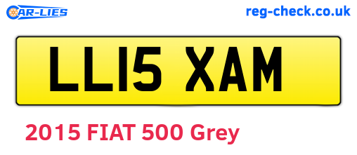 LL15XAM are the vehicle registration plates.