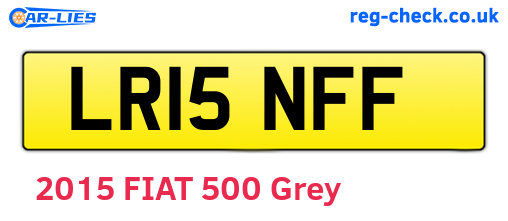 LR15NFF are the vehicle registration plates.