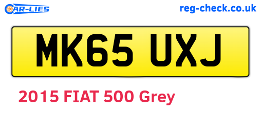 MK65UXJ are the vehicle registration plates.