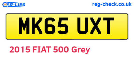 MK65UXT are the vehicle registration plates.