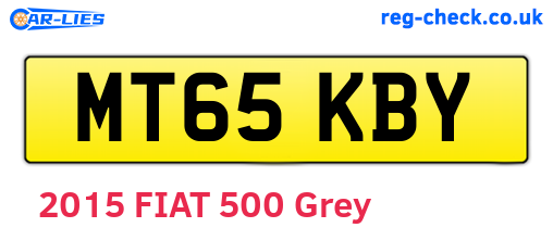 MT65KBY are the vehicle registration plates.