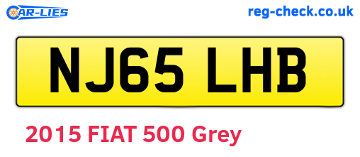 NJ65LHB are the vehicle registration plates.