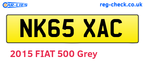 NK65XAC are the vehicle registration plates.
