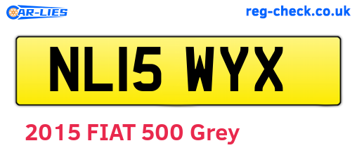 NL15WYX are the vehicle registration plates.