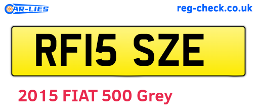 RF15SZE are the vehicle registration plates.