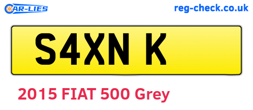 S4XNK are the vehicle registration plates.