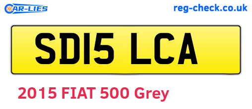 SD15LCA are the vehicle registration plates.