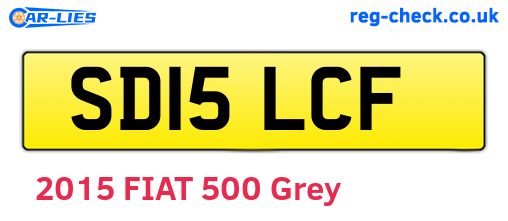 SD15LCF are the vehicle registration plates.