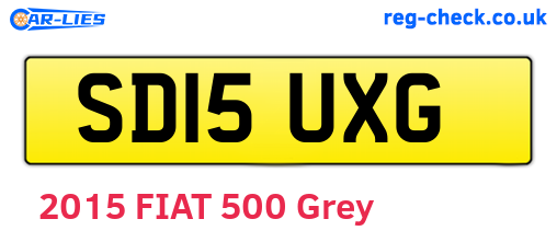 SD15UXG are the vehicle registration plates.