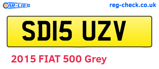 SD15UZV are the vehicle registration plates.