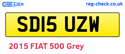 SD15UZW are the vehicle registration plates.