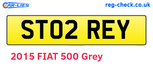 ST02REY are the vehicle registration plates.