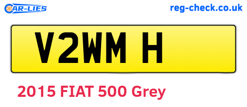 V2WMH are the vehicle registration plates.