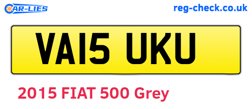 VA15UKU are the vehicle registration plates.