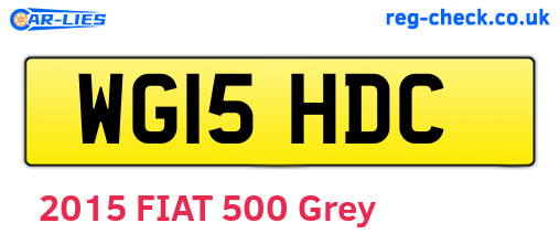 WG15HDC are the vehicle registration plates.