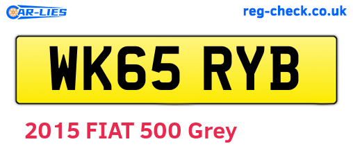 WK65RYB are the vehicle registration plates.