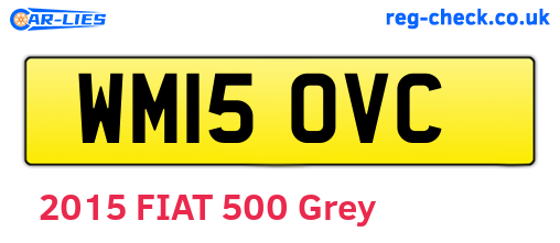 WM15OVC are the vehicle registration plates.