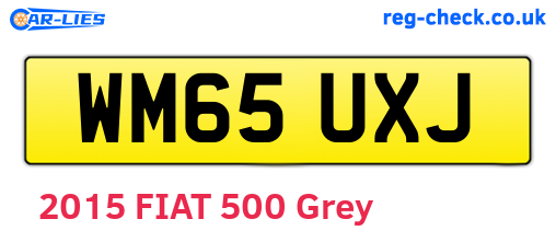 WM65UXJ are the vehicle registration plates.
